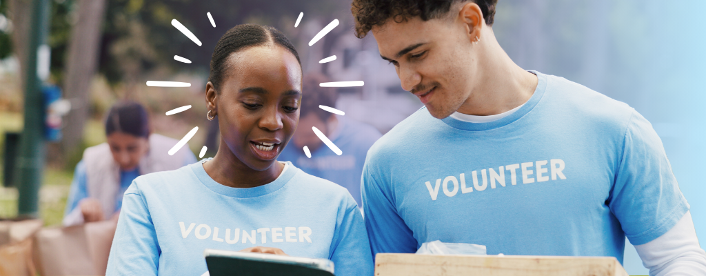 An image featuring diverse individuals engaged in community service activities.