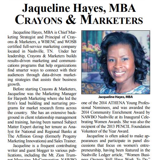 NBCC TN Tribune Jacqueline Hayes article_august