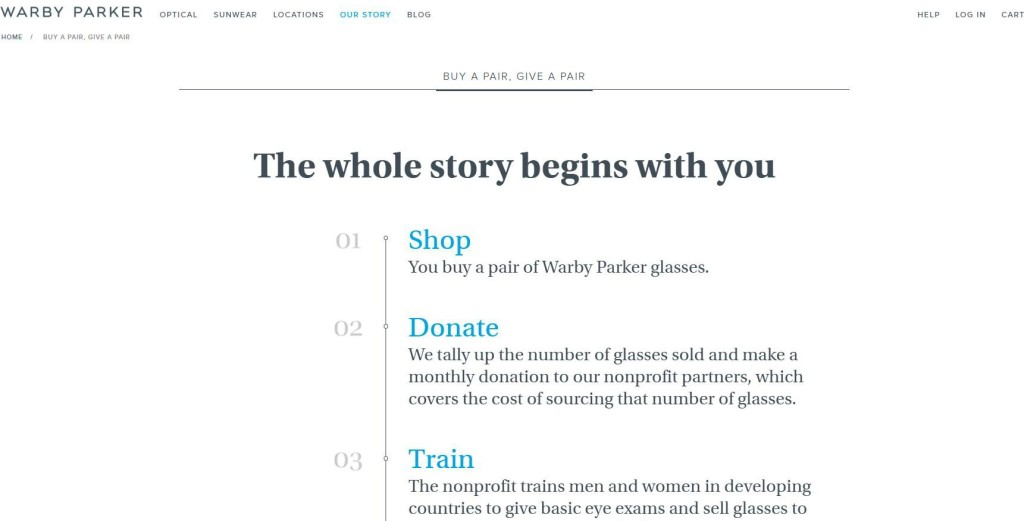 Warby Parker social good